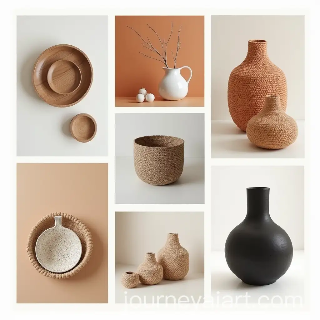 Minimalist-Contemporary-Texture-Collage-with-Wood-Woven-Fiber-and-Ceramic