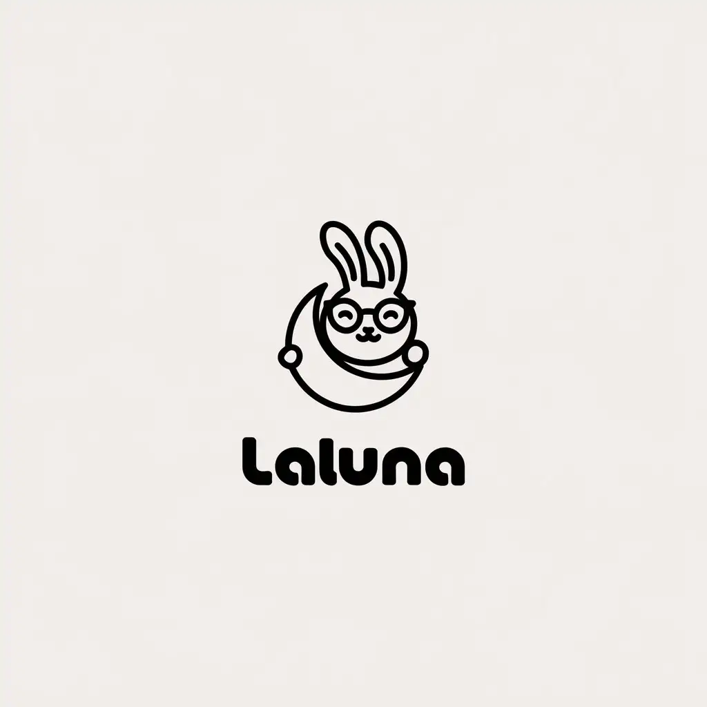 LOGO-Design-for-LaLuna-Entertainment-Minimalist-Rabbit-and-Moon-with-Clear-Background