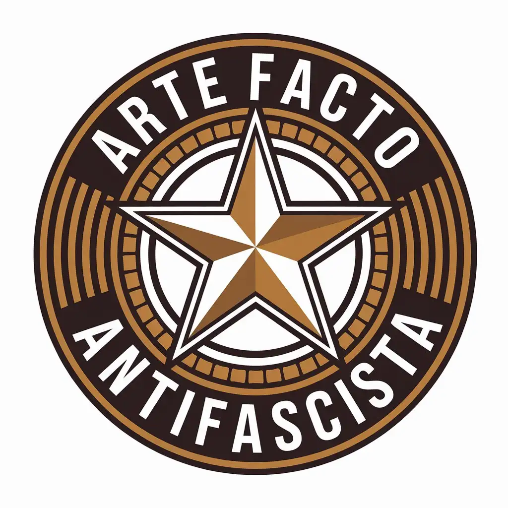 a vector logo design,with the text "Artefacto Antifascista", main symbol:five point star,complex,be used in Nonprofit industry,clear background