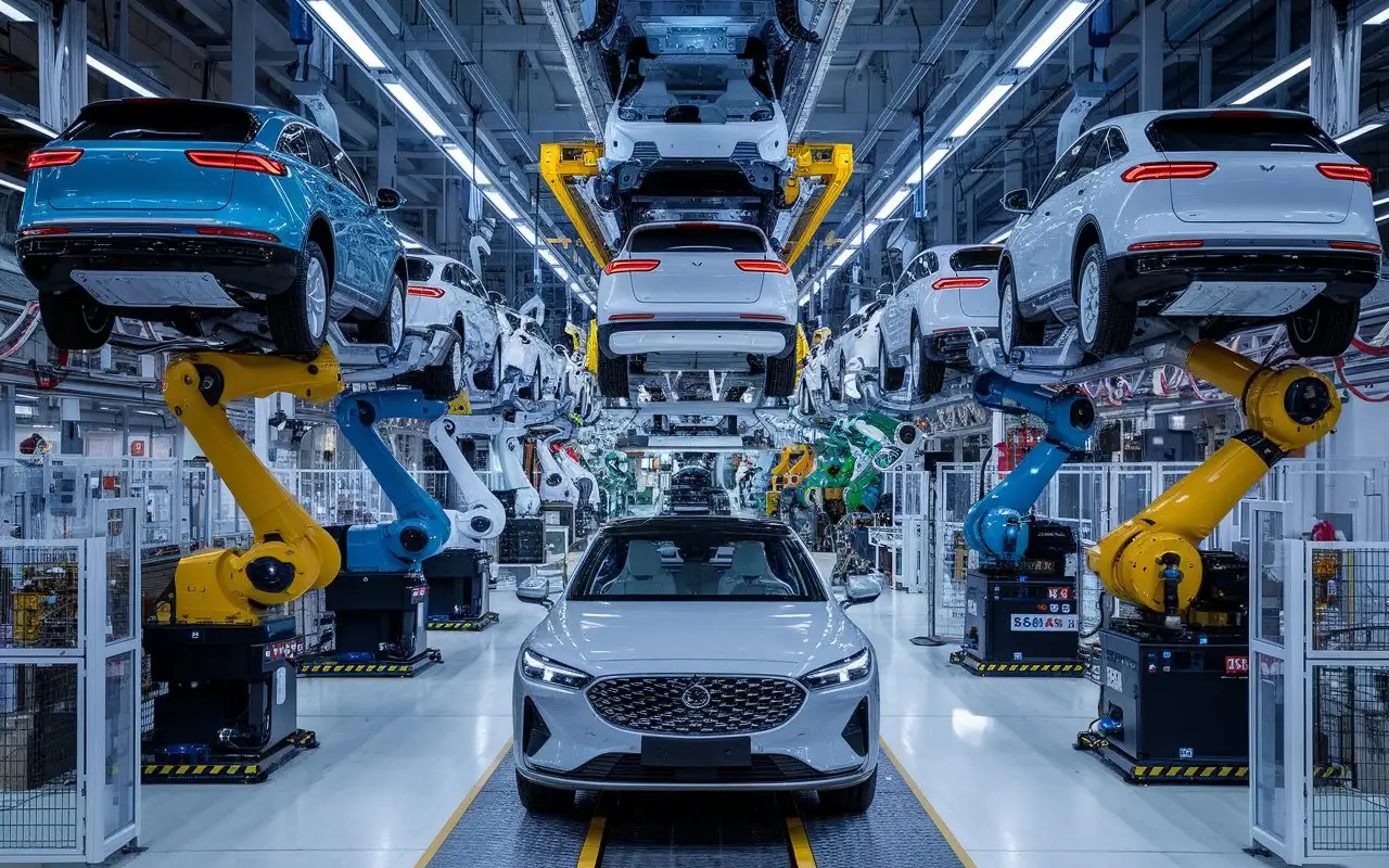 Inside a CuttingEdge Car Manufacturing Facility with Robotic Assembly