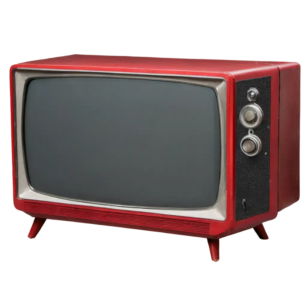 Vintage-Red-TV-PNG-Image-with-White-Background-for-Creative-Use