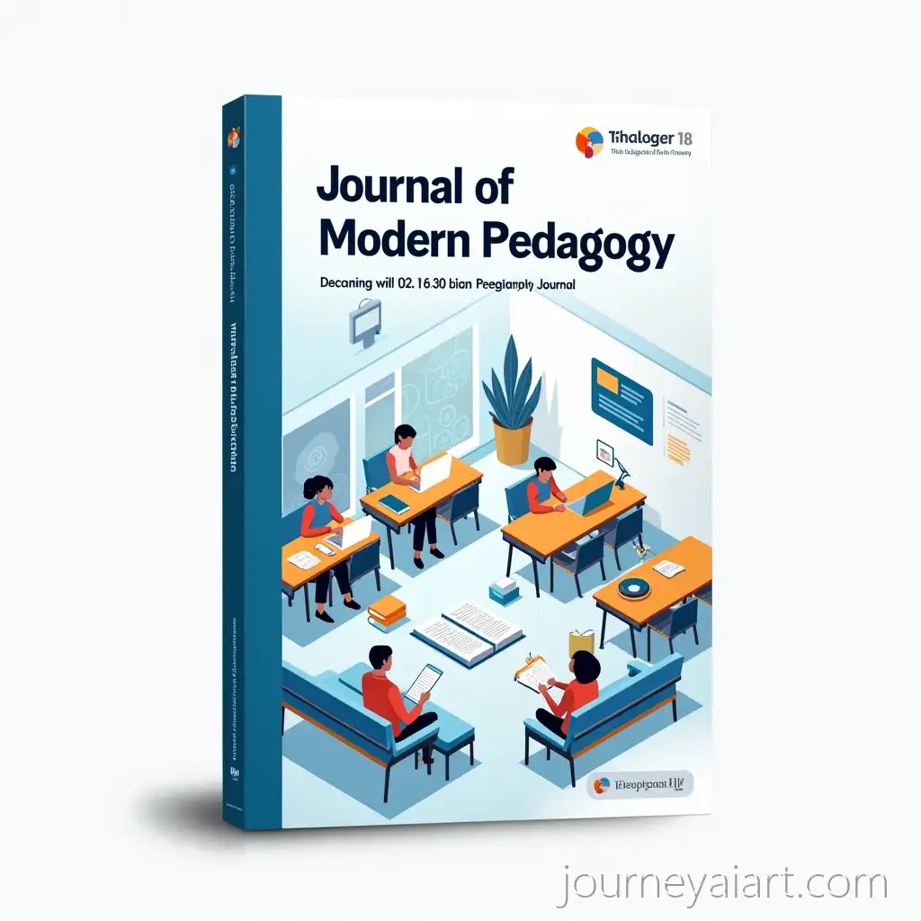 Modern-PedagogyJournal-cover-design-Journal-Cover-with-Educational-Elements-and-Vibrant-Colors