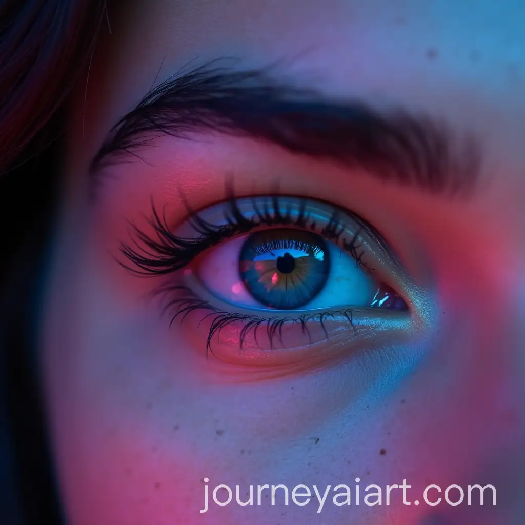Intense-CloseUp-of-Womans-Eye-with-BlueViolet-Light