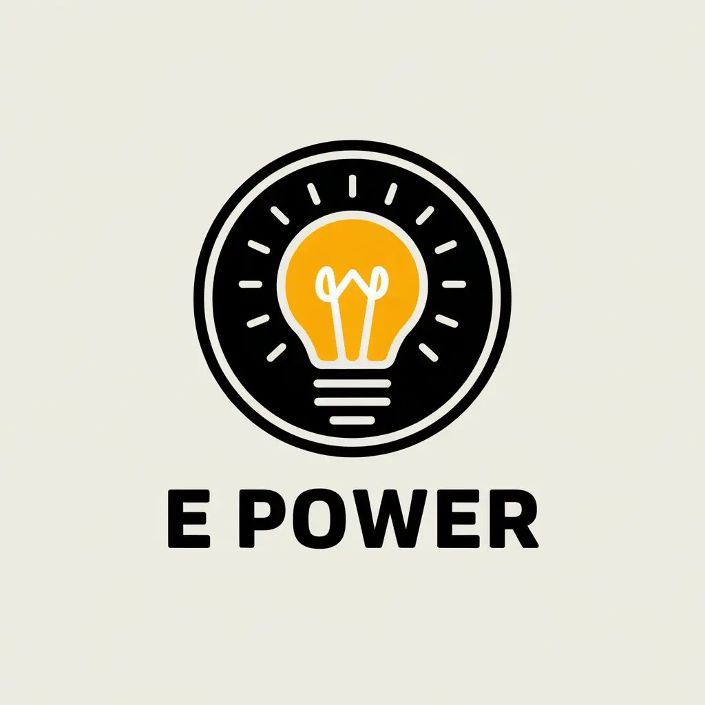 LOGO Design for e Power VectorBased Technology Industry Moderate Symbol Clear Background