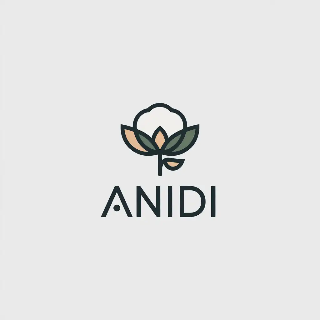 LOGO-Design-for-ANIDI-Minimalistic-Cotton-Symbol-in-Beauty-Industry