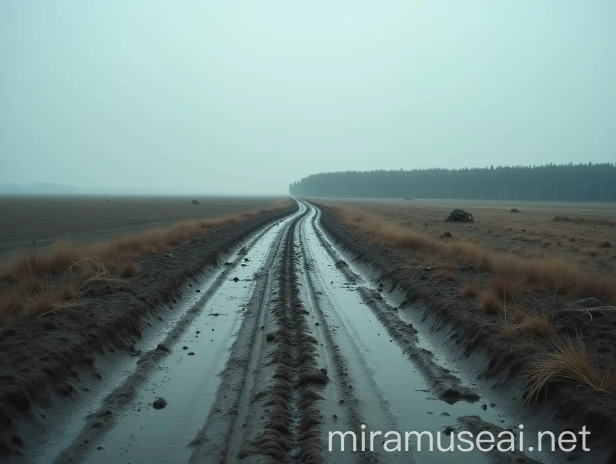 Historical Napoleonic Army Ruts in Russian Steppes