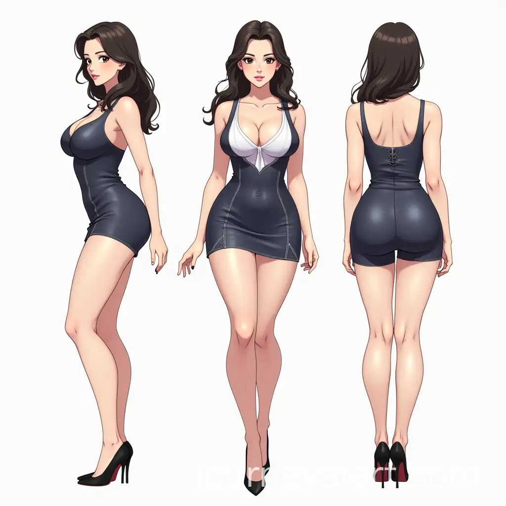 Full-Body-Anime-CharacterAI-Art-Prompt-Expansion-Sheet-of-a-Confident-and-Elegant-French-Woman