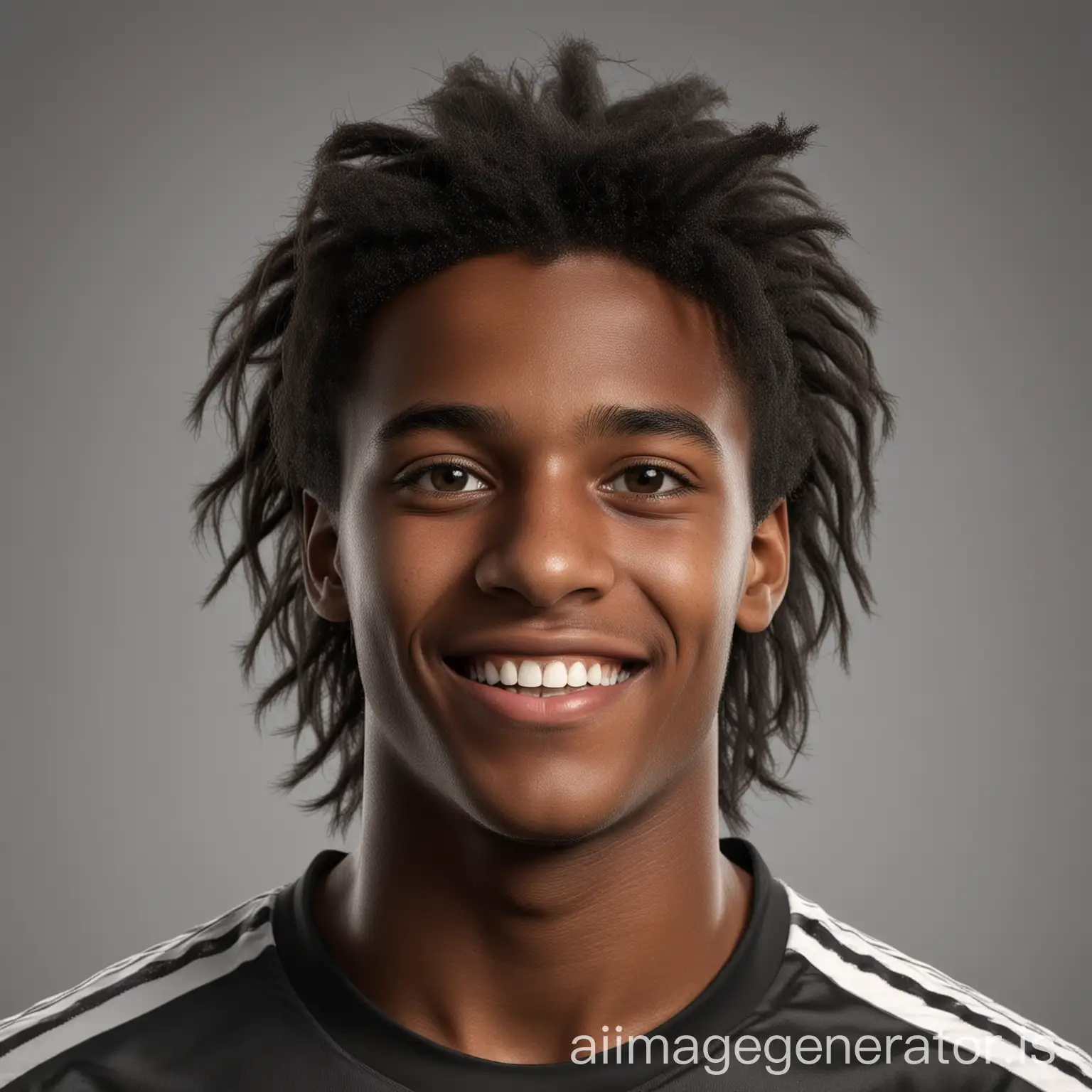 Happy-18YearOld-Dutch-Soccer-Player-with-LongAI-Image-Prompt-Expansion-Black-Hair-in-CloseUp