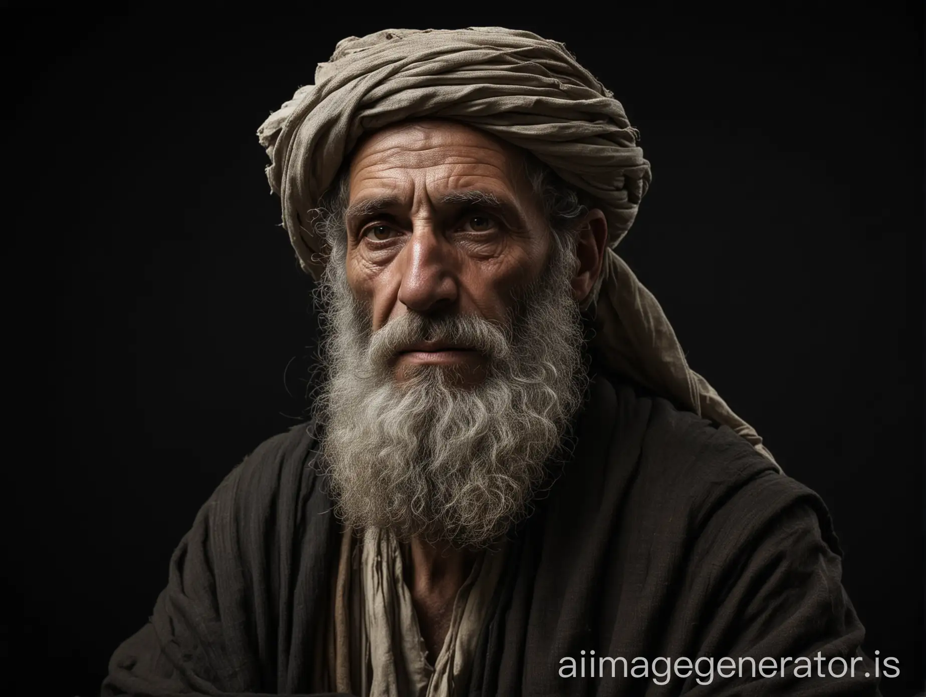 Ancient-Jewish-Poor-Prophet-on-Black-Background