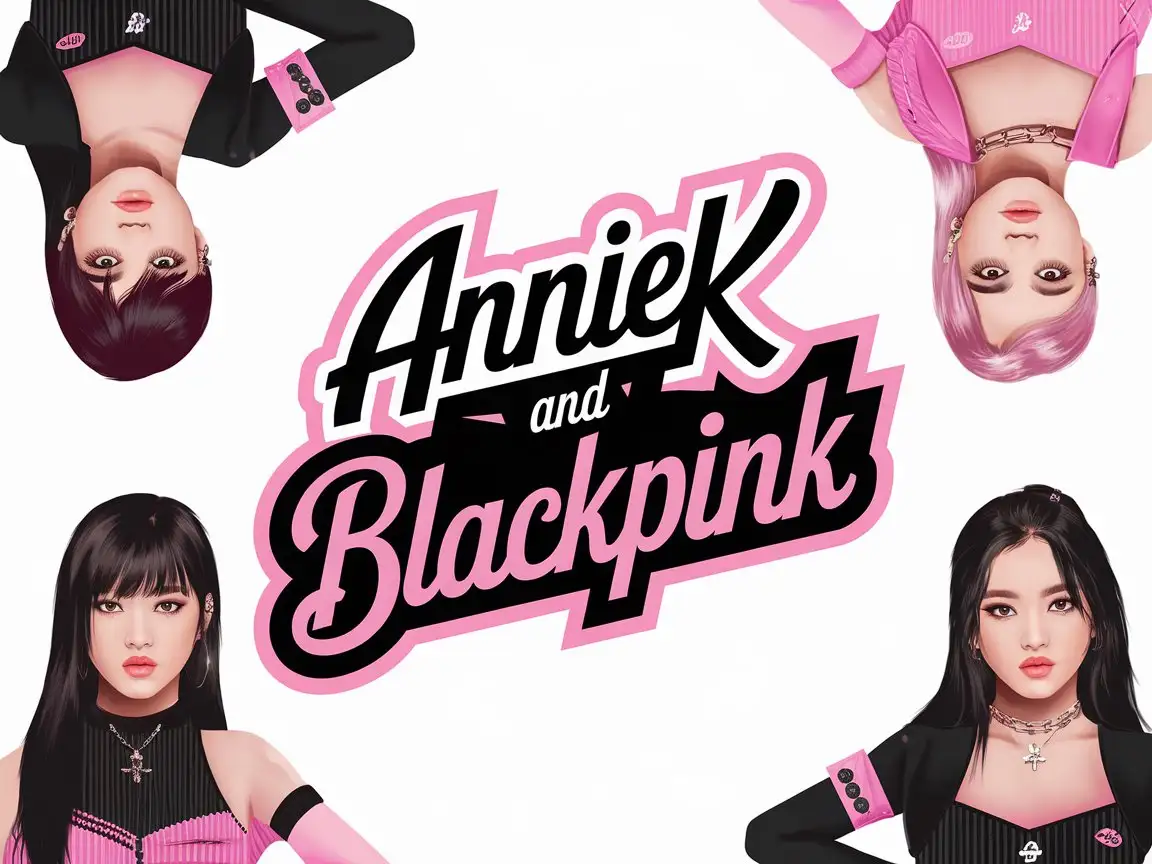 Kpop-Logo-Design-with-Blackpink-Members-and-Custom-Avatars