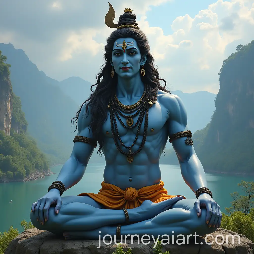 Majestic-Portrait-of-Lord-Shiva-in-Serene-Landscape