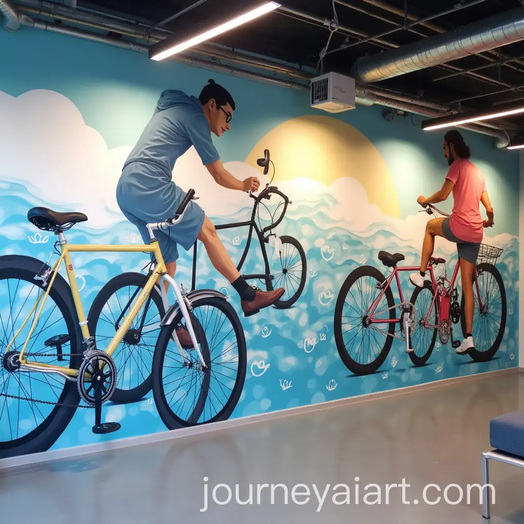 Dynamic-Bicycle-Mural-Enhancing-Hospital-Software-Workplace