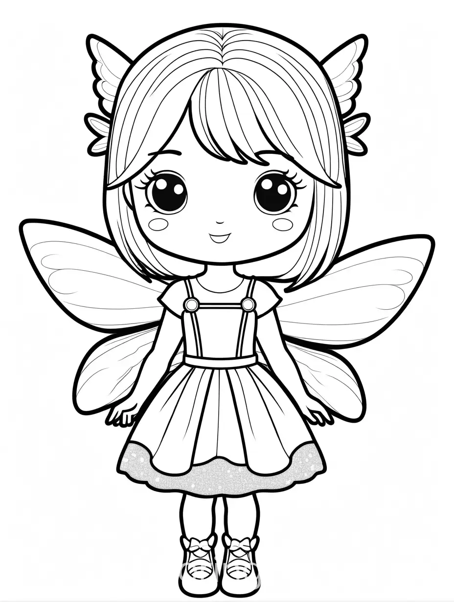 Chibi-Fairy-Girl-Coloring-Page-with-Sparkly-Dress-and-Fairy-Wings