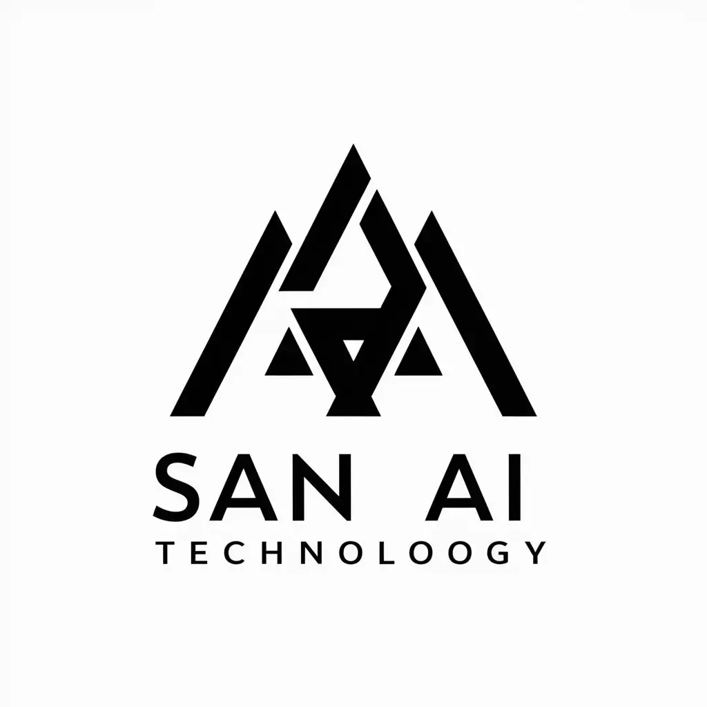 a vector logo design,with the text "San Ai Technology", main symbol:Three A,Moderate,be used in electronic industry,clear background