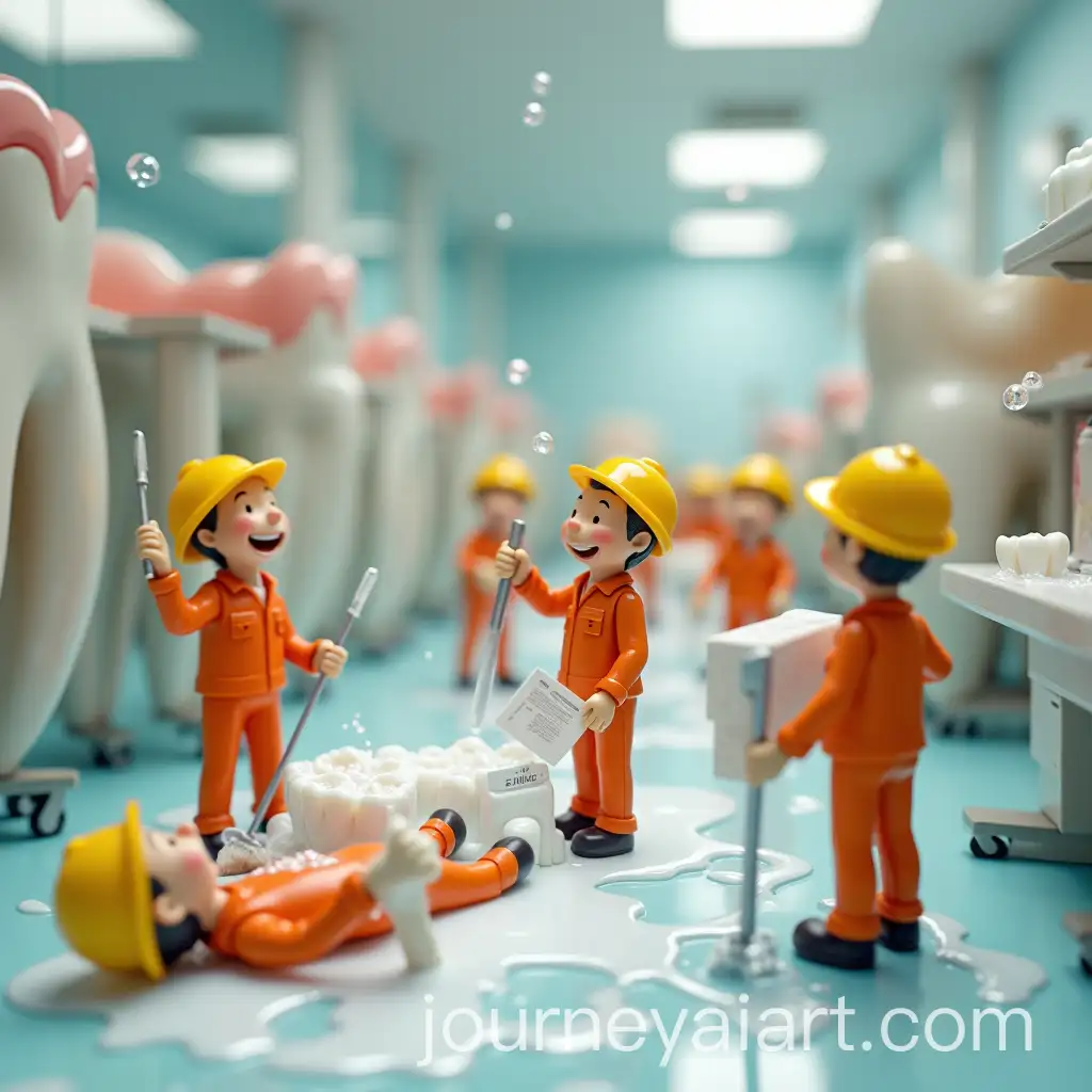 Tiny-Workers-Sterilizing-Dental-Veneers-in-a-Lively-Clinic-Workshop