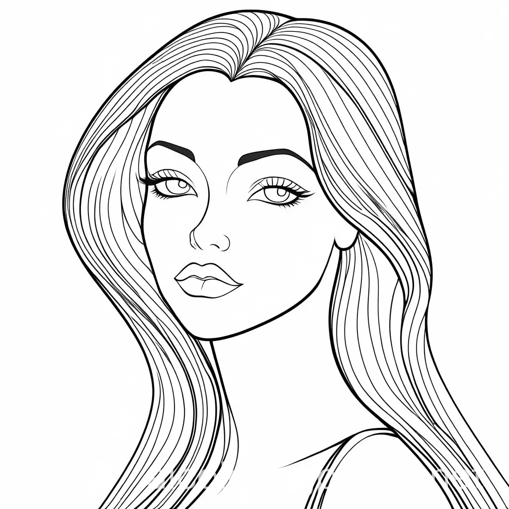 Woman-with-Oversized-Lips-Coloring-Page