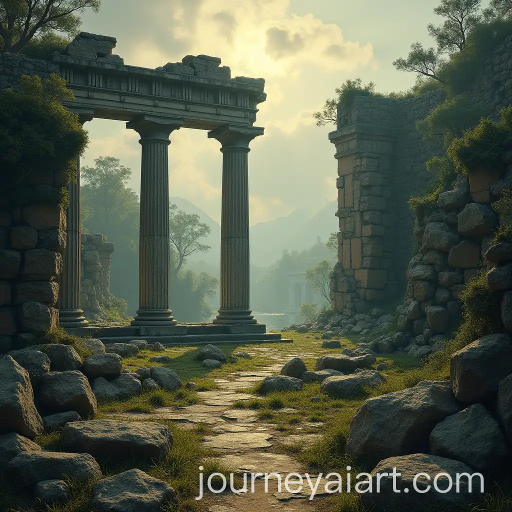 Ruins-of-Paradise-Abstract-Artwork-of-Ancient-Structures