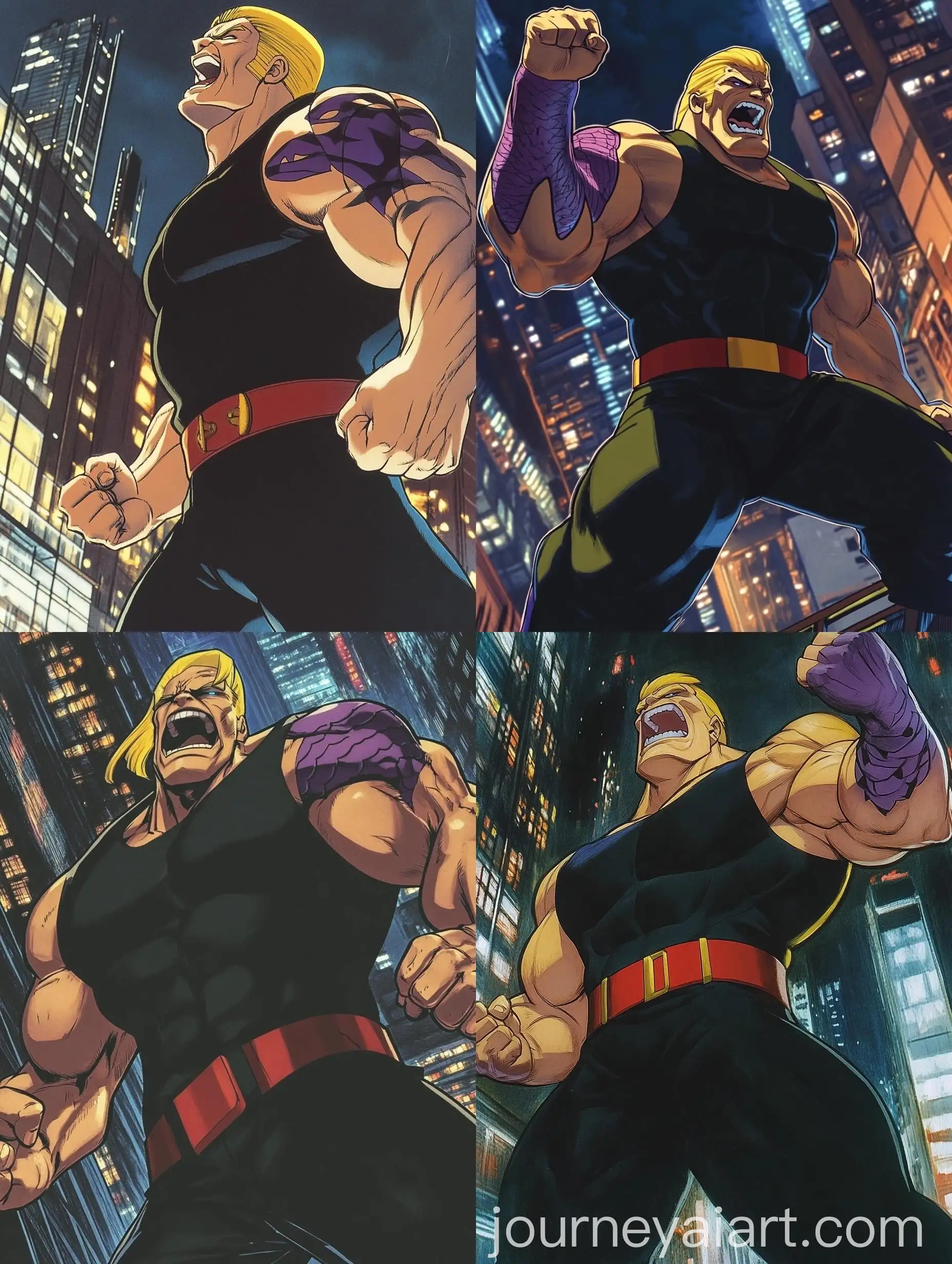 Muscular-Man-Falling-from-Rooftop-in-New-York-City