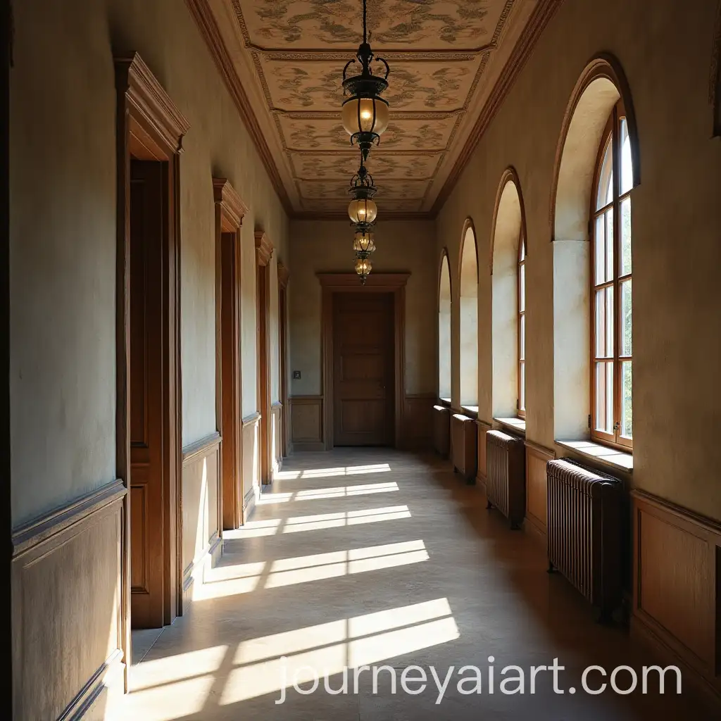 Empty-Hall-with-Light-StreamingAI-Image-Prompt-Expansion-Through-Windows