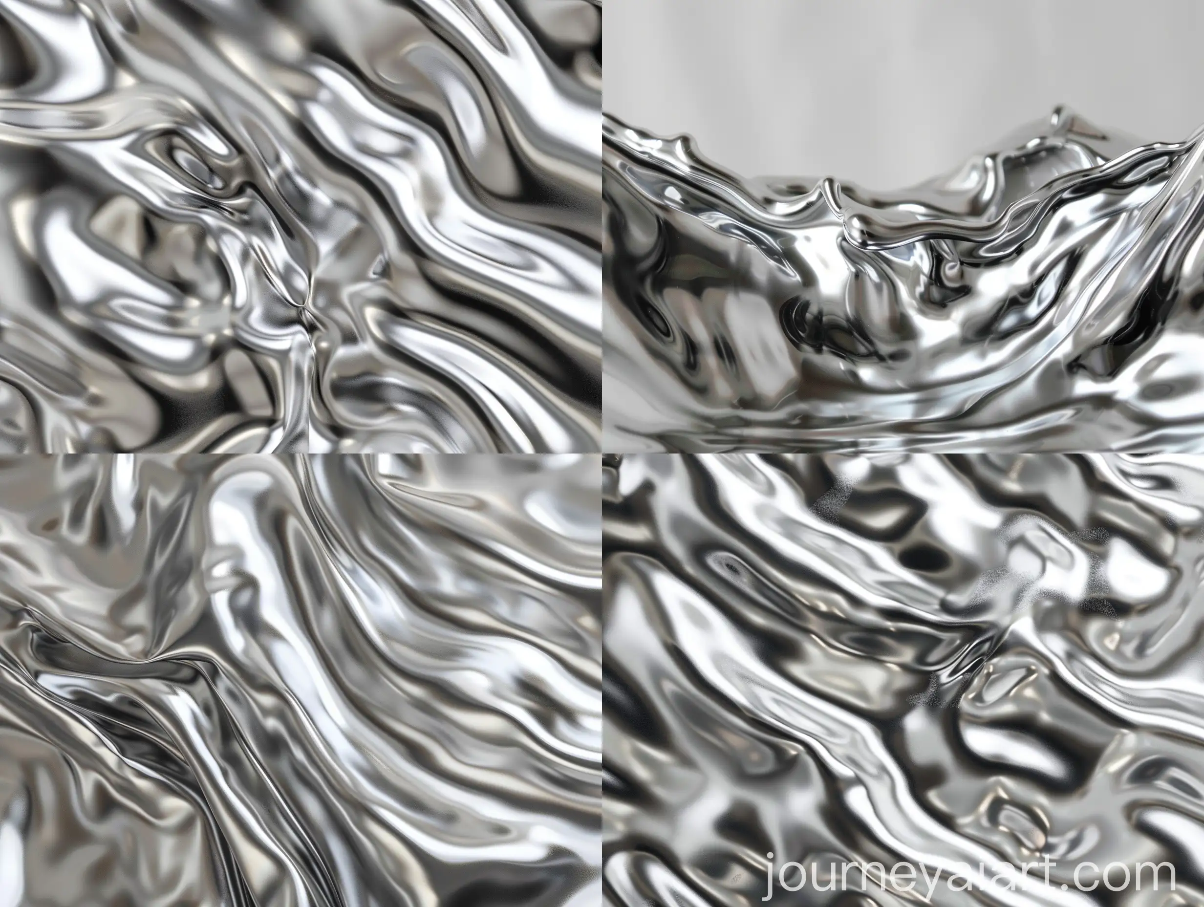 Elegant-Woman-Wearing-Liquid-Silver-Dress