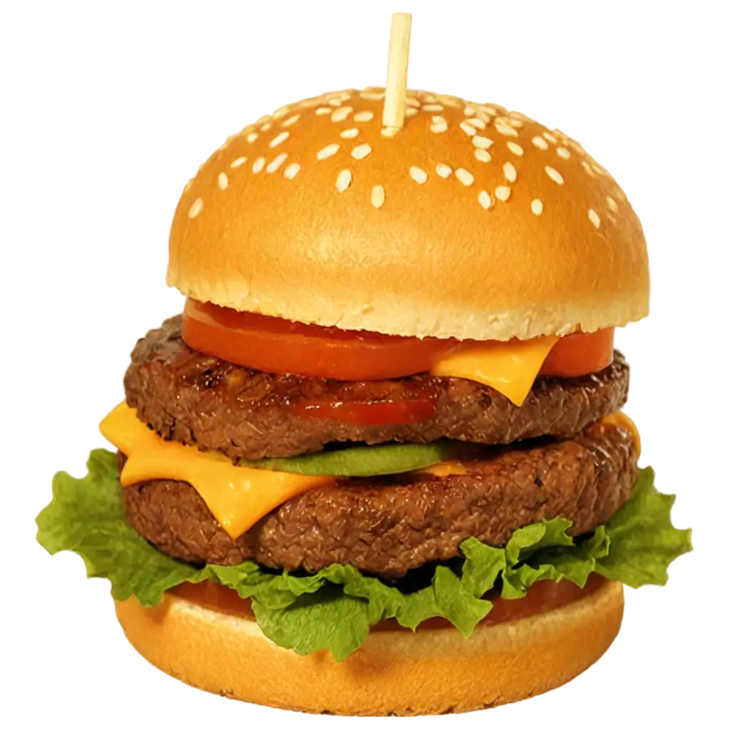 Delicious-Burger-PNG-Elevate-Your-Culinary-Visuals-with-HighQuality-Image-Format