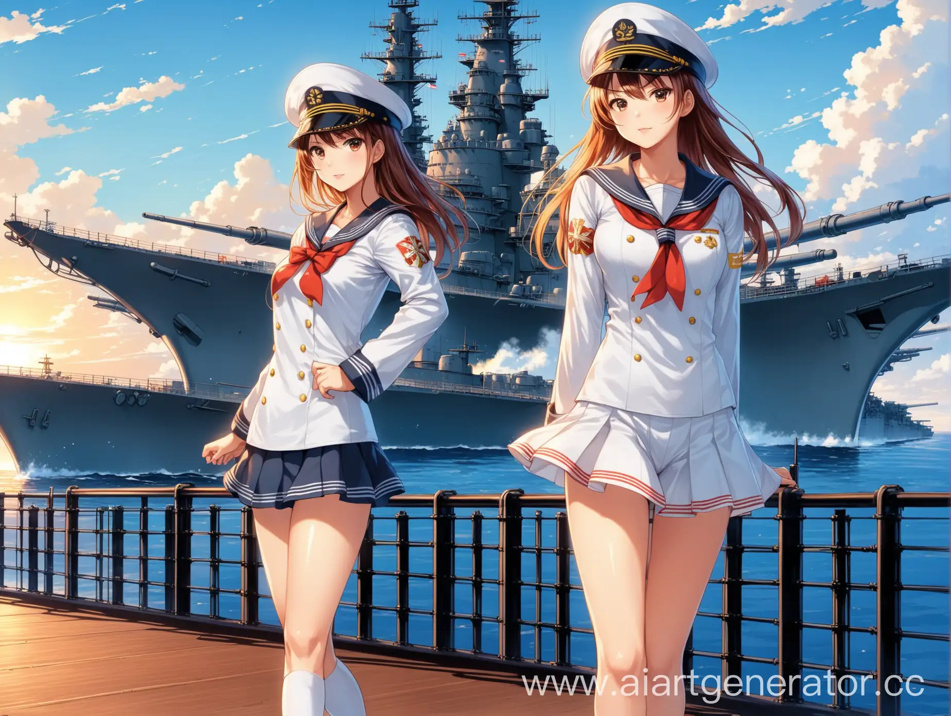 Anime-Girl-Sailor-Standing-on-Deck-of-Russian-Navy-Battleship