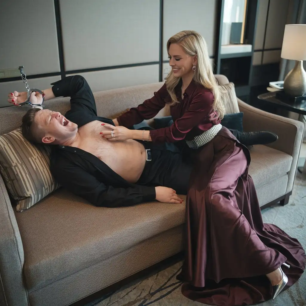 Luxury-Hotel-Room-with-Laughter-and-Playful-Interaction-Between-Man-and-Woman