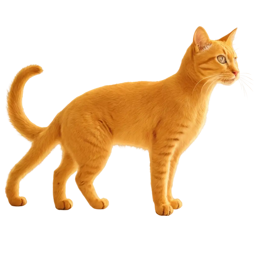 Vibrant-Yellow-Cat-PNG-Image-Enhance-Your-Designs-with-Clarity