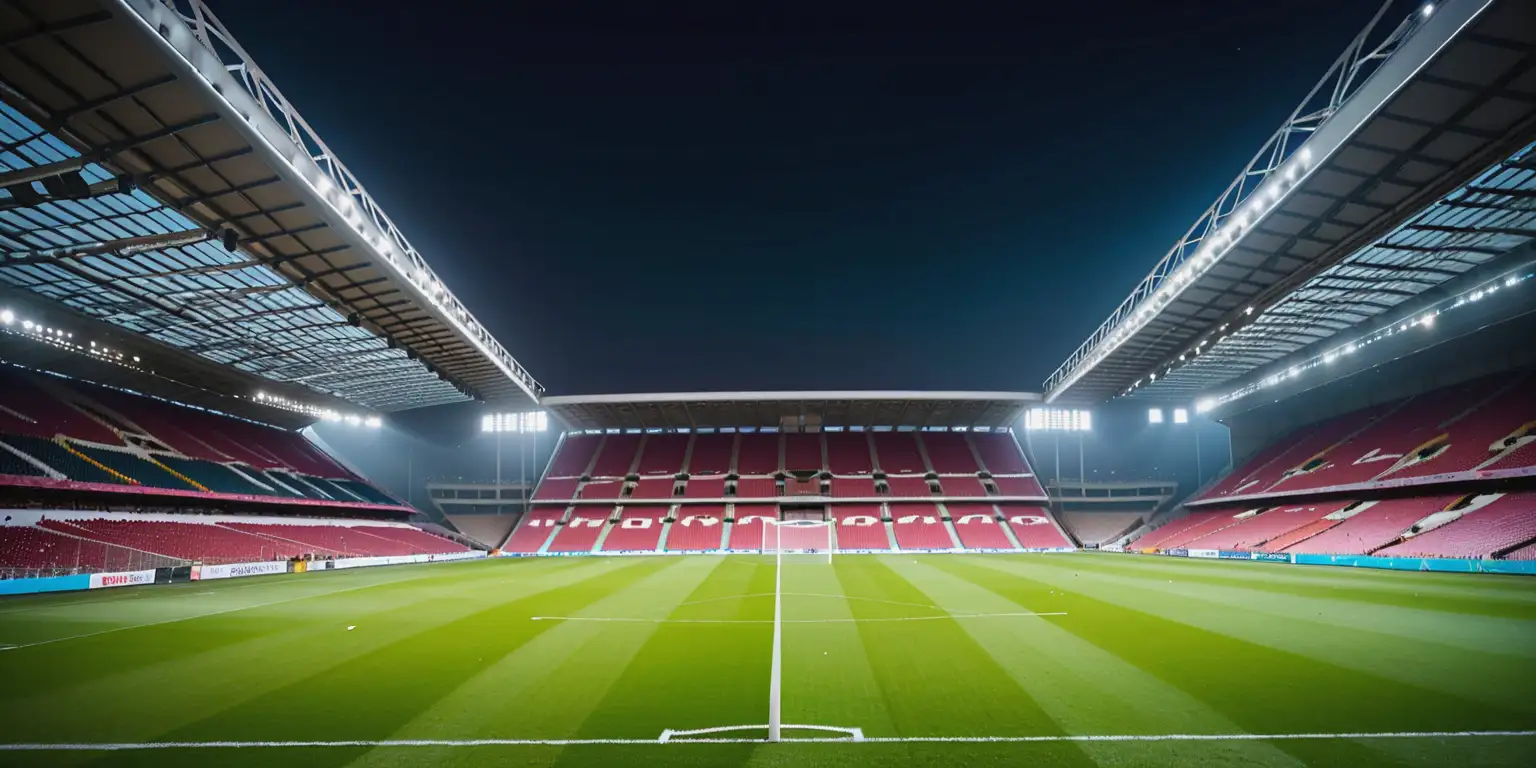 Soccer Stadium View from Ground Level