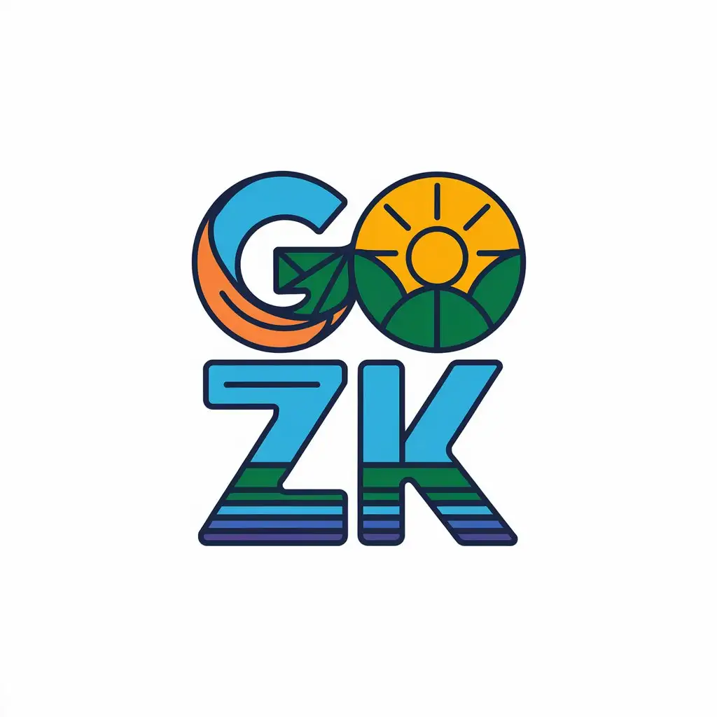 LOGO Design for GO ZK Flight Booking Hotel Holiday Sun Resort Travel Theme