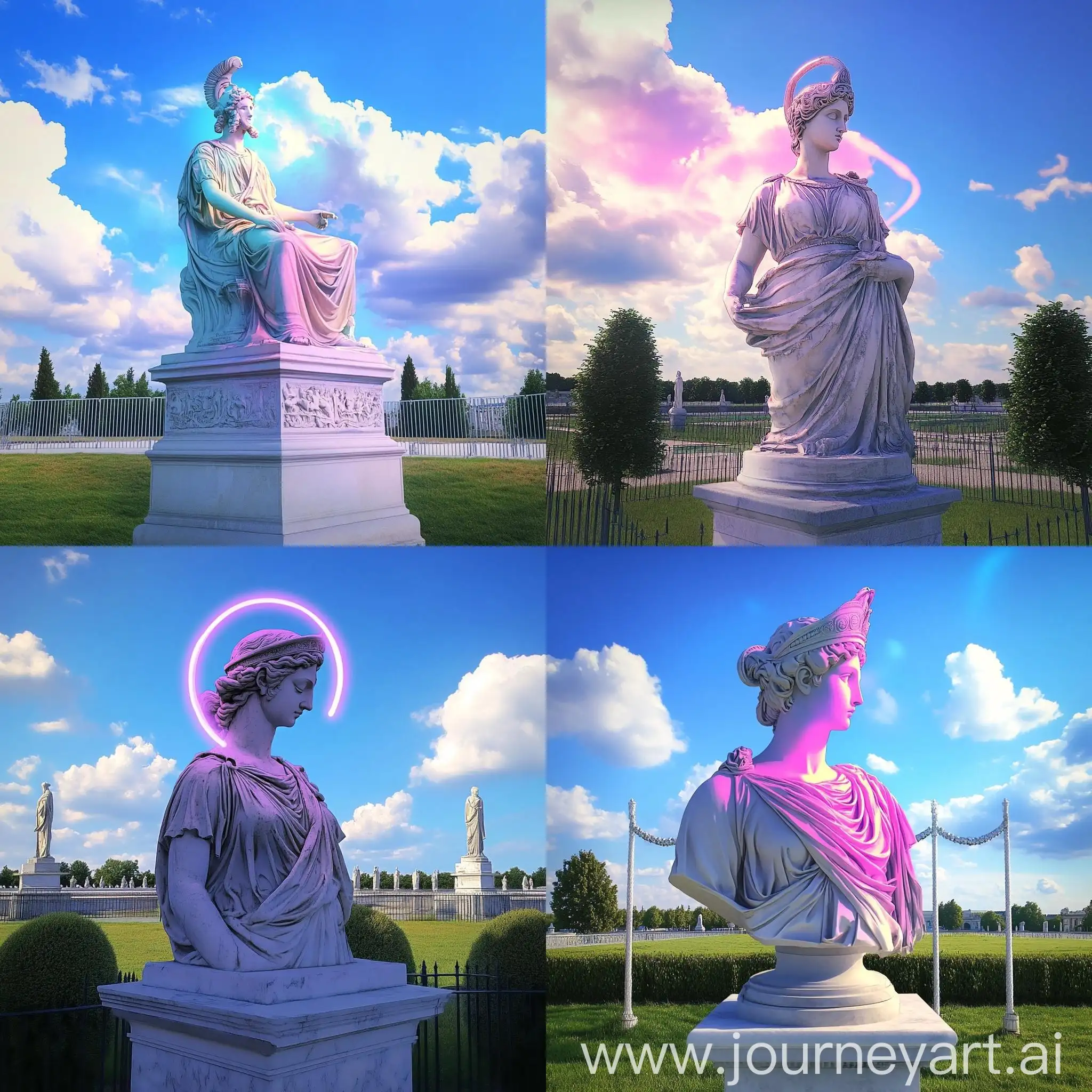 Athena-Vaporwave-Art-Modern-Stylization-in-Neon-Sky-Colors