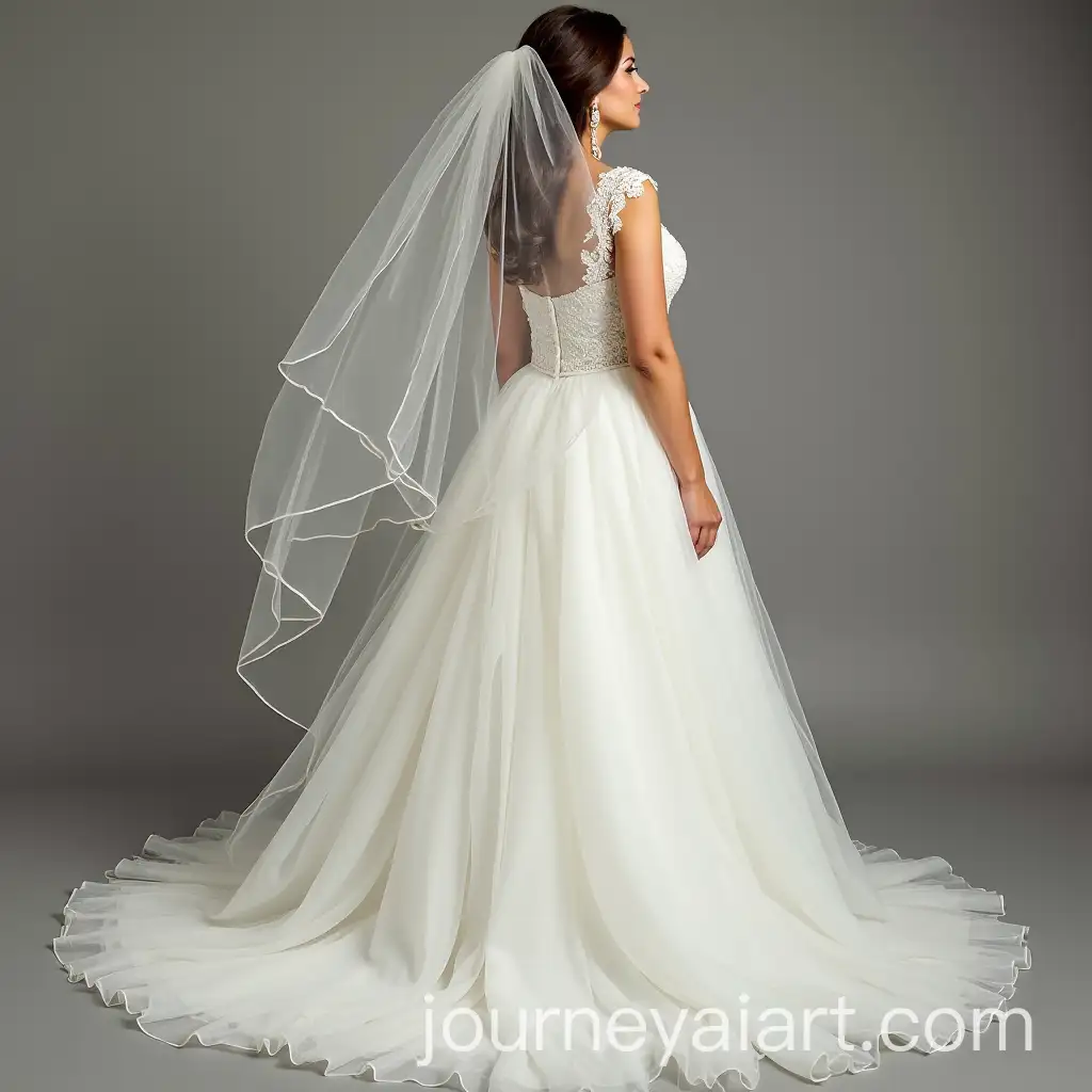 Elegant-Bride-in-a-Flowing-Veil-and-Exquisite-Skirt