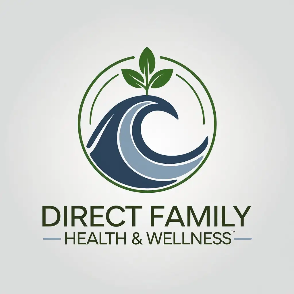 LOGO Design for Direct Family Health Wellness Herb Waves Family Theme for Medical Dental Industry