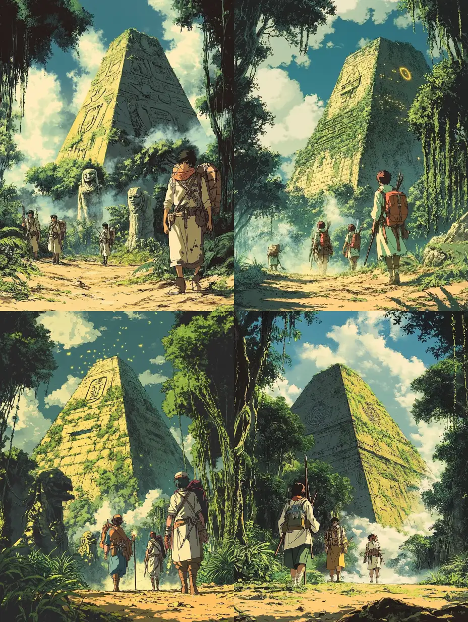 Explorers-Encounter-Ancient-Pyramid-in-Jungle-with-Glowing-Symbols