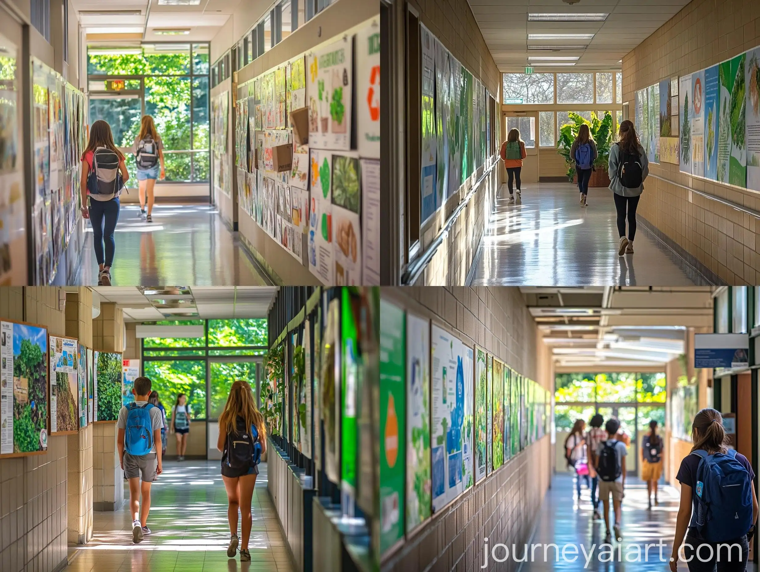 Vibrant-School-Hallway-Posters-Environmental-Achievements-Inspire-Students