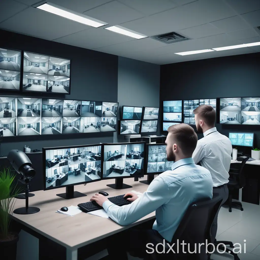 Surveillance-Specialists-Analyzing-Video-Footage-in-Office-Environment