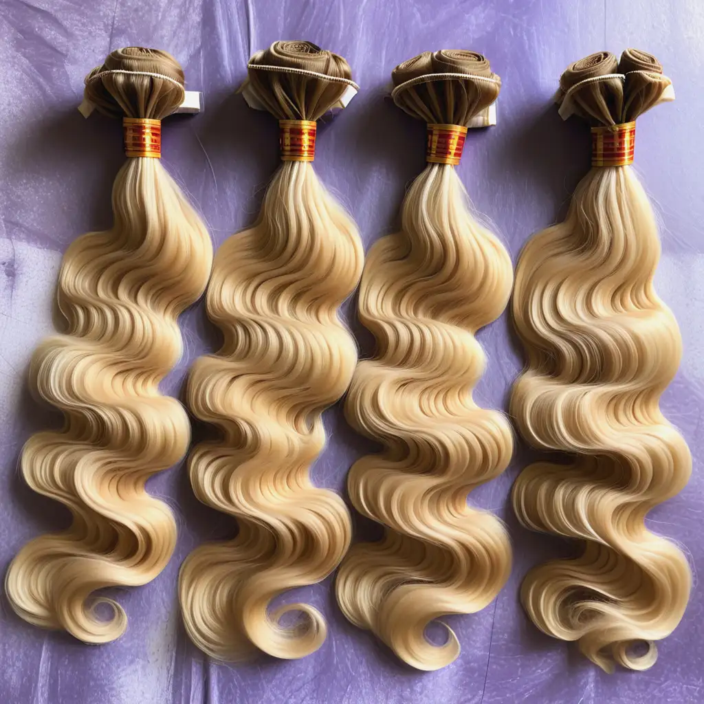 Blonde Raw Indian Hair Bundle HD Realistic Wavy Texture