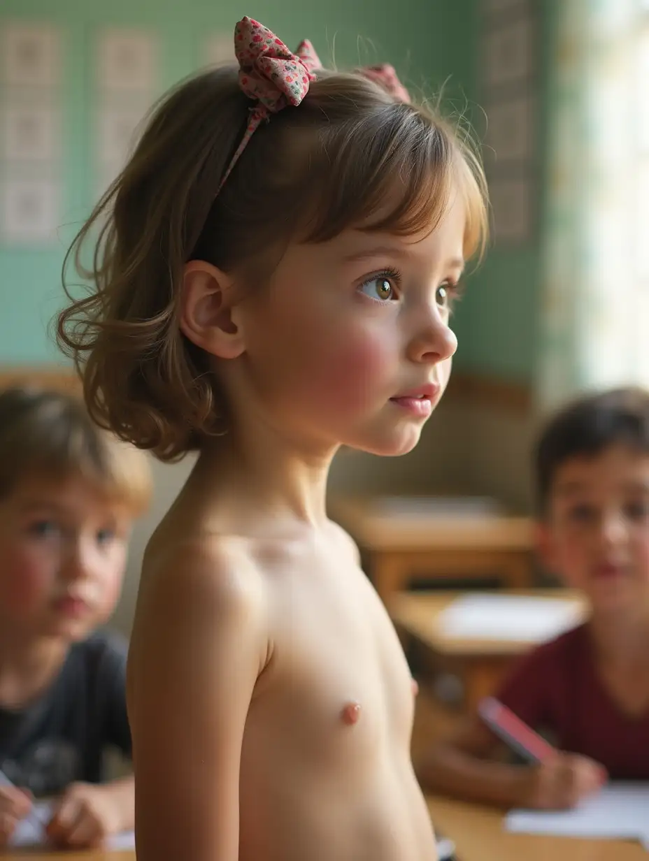 Slender-Young-Girl-with-Brown-Hair-in-Classroom-Setting-with-Two-Boys-in-Background