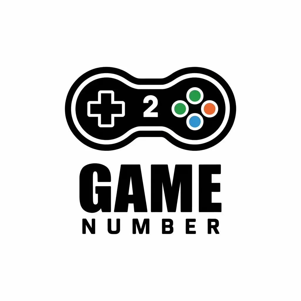 LOGO Design for Game Number Vector Design with Game and Plate Number Symbol Moderate Style and Clear Background