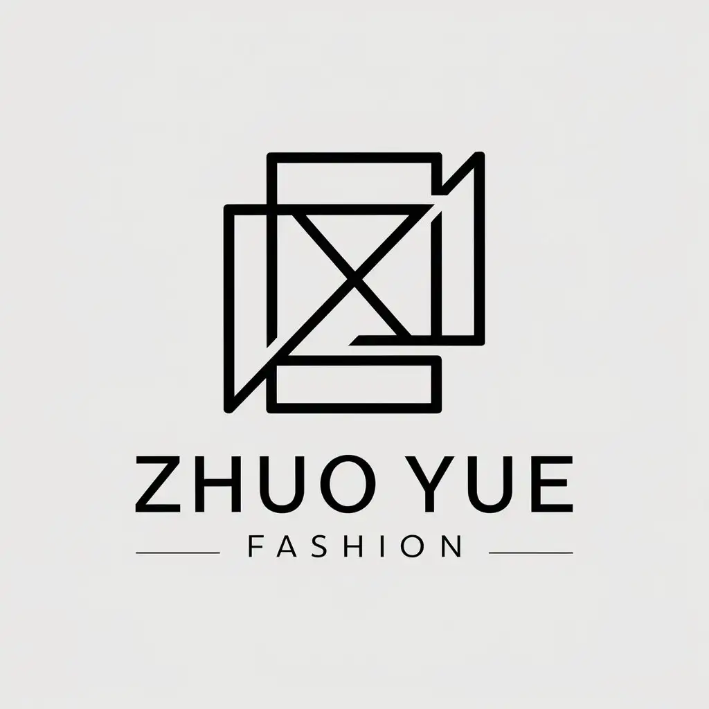 a vector logo design,with the text "Zhuo Yue", main symbol:zhuo yue fashion,Moderate,be used in fashion dressing industry,clear background