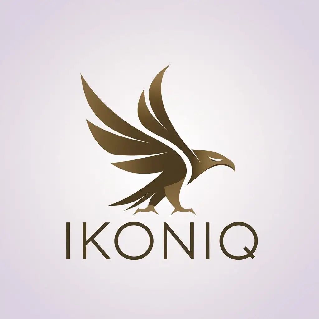 LOGO Design for IKONIQ Minimalist Eagle Symbol for Beauty Spa Industry