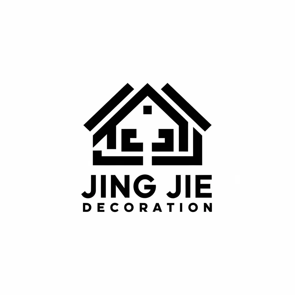 LOGO-Design-for-Jing-Jie-Decoration-Elegant-House-Symbol-with-Dreamy-and-Comfortable-Design-Theme