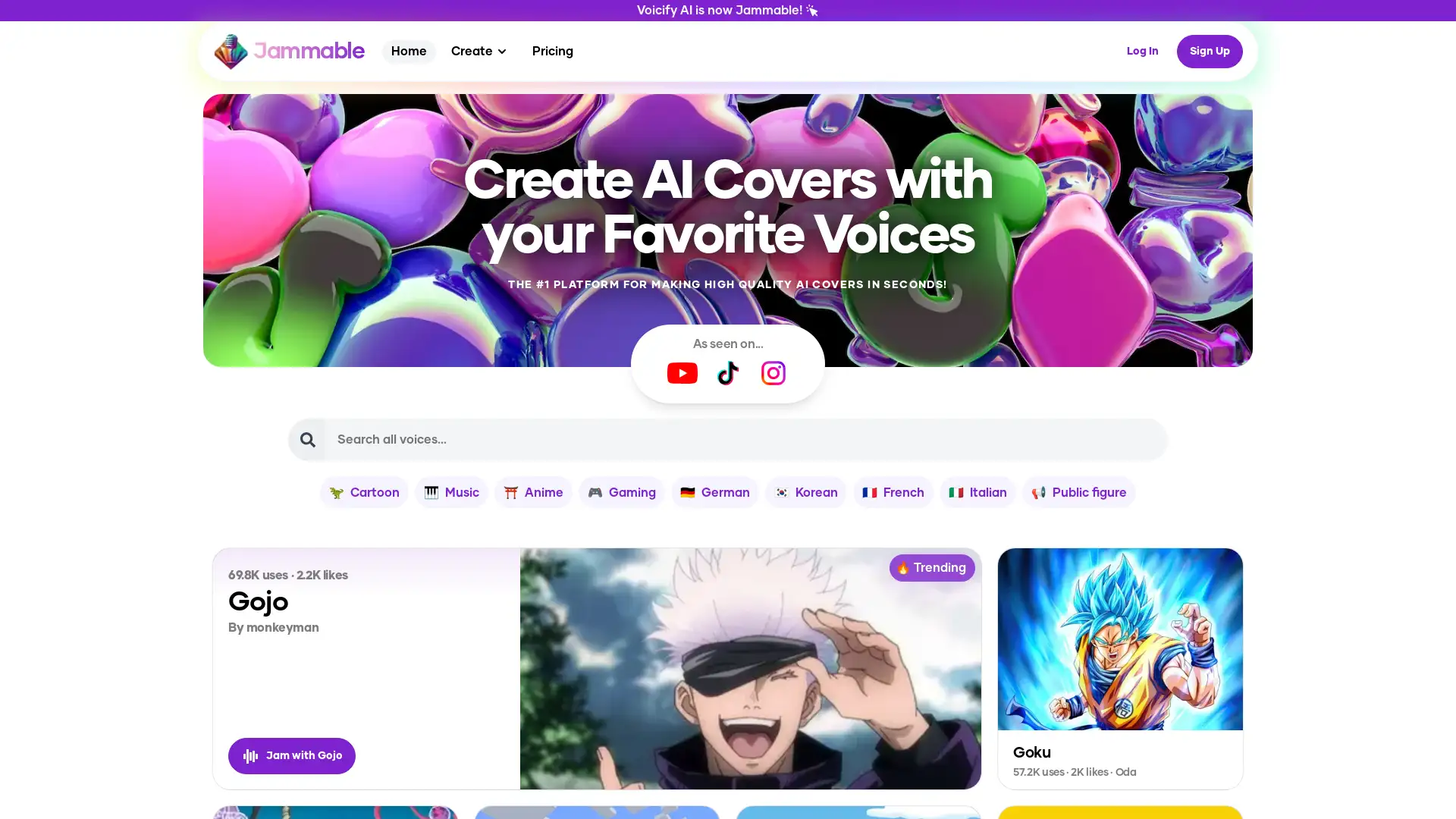 AI-powered voice customization and cover creation platform.