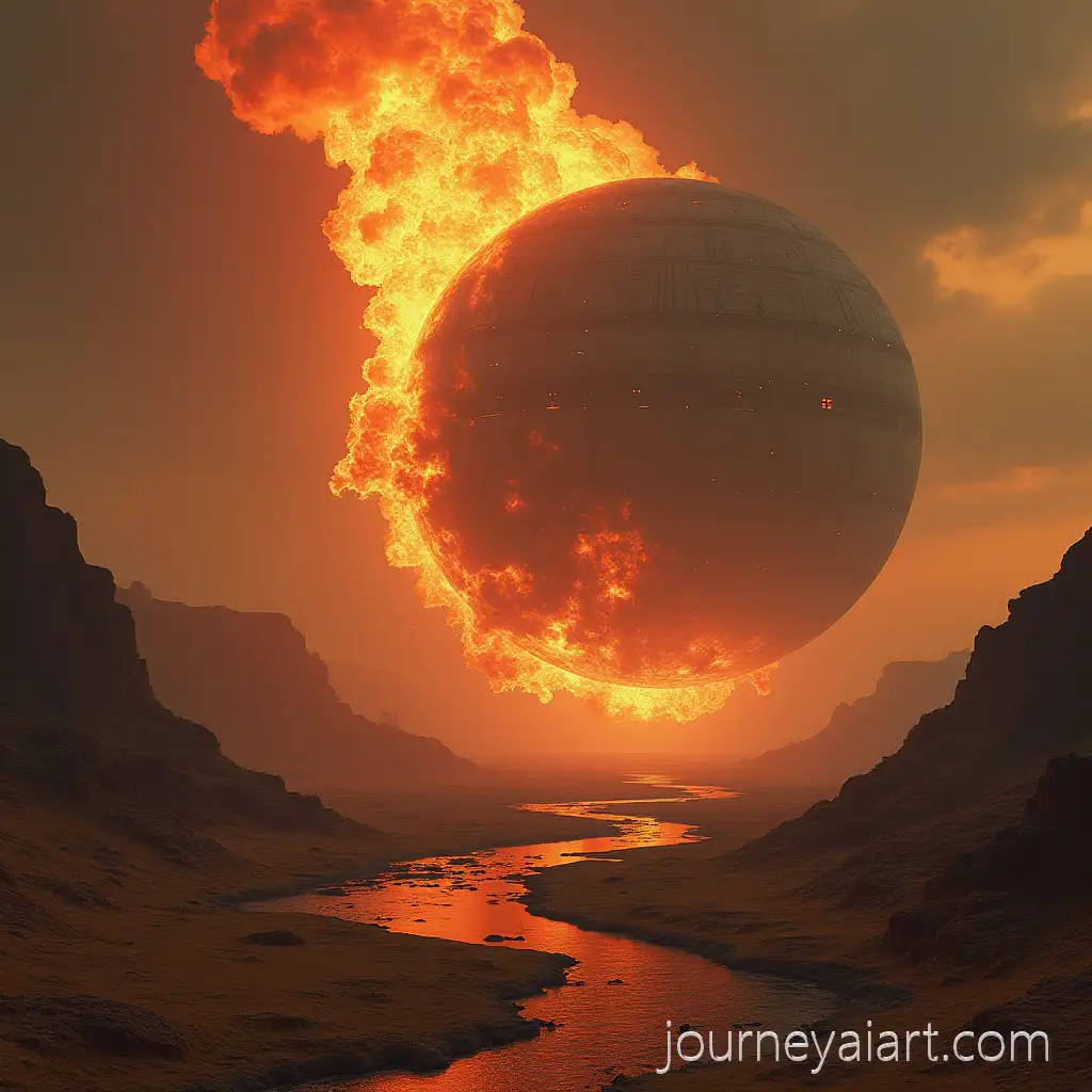 Crumbled-OrbAI-Image-Prompt-Expansionital-Prison-in-Desert-with-Fiery-Memory-Column