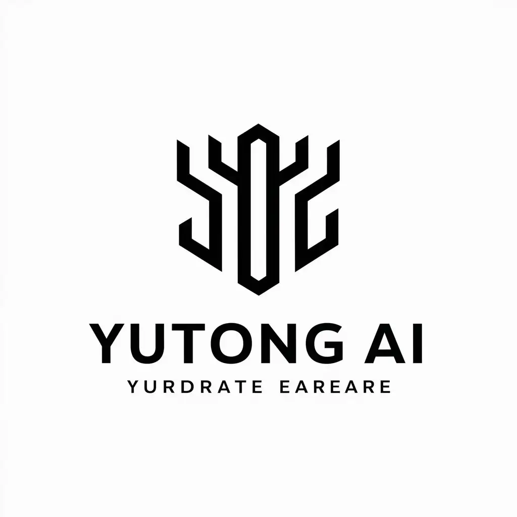 a vector logo design,with the text "YuTong Ai", main symbol:YT,Ai,Moderate,clear background