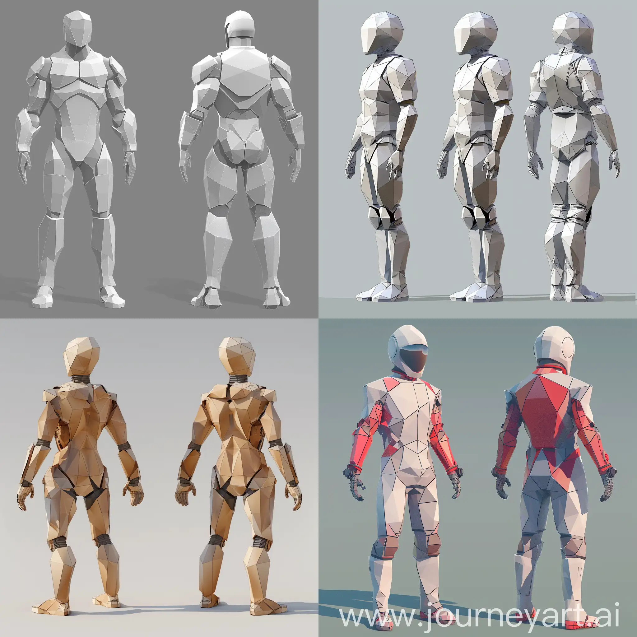 Low-Poly-Character-Blender-Reference-Front-and-Side-View-Full-Body