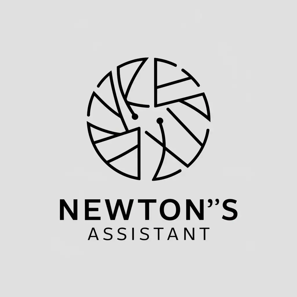 a vector logo design,with the text "Newton's assistant", main symbol:GPT,Minimalistic,clear background