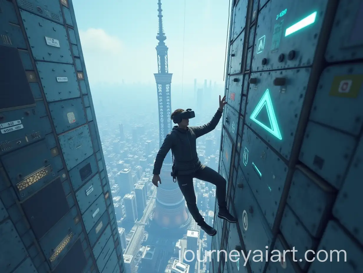 Futuristic-VR-Tower-Climbing-Game-in-Tokyo-Japan