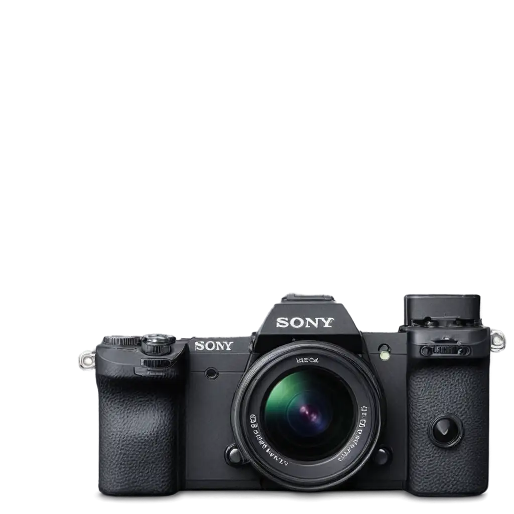 Sony-Camera-from-Top-View-Slanted-HighQuality-PNG-Image-for-Versatile-Use