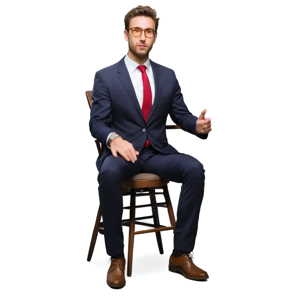 Animate-Man-Set-on-Chair-PNG-HighQuality-Transparent-Image-for-Versatile-Usage